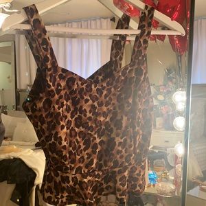 Leopard crop top